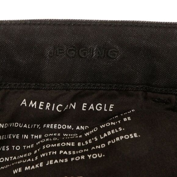 American Eagle Jegging Jeans Size 0 Womens Black Distressed Next Level 26 x 28.5 - Picture 8 of 10